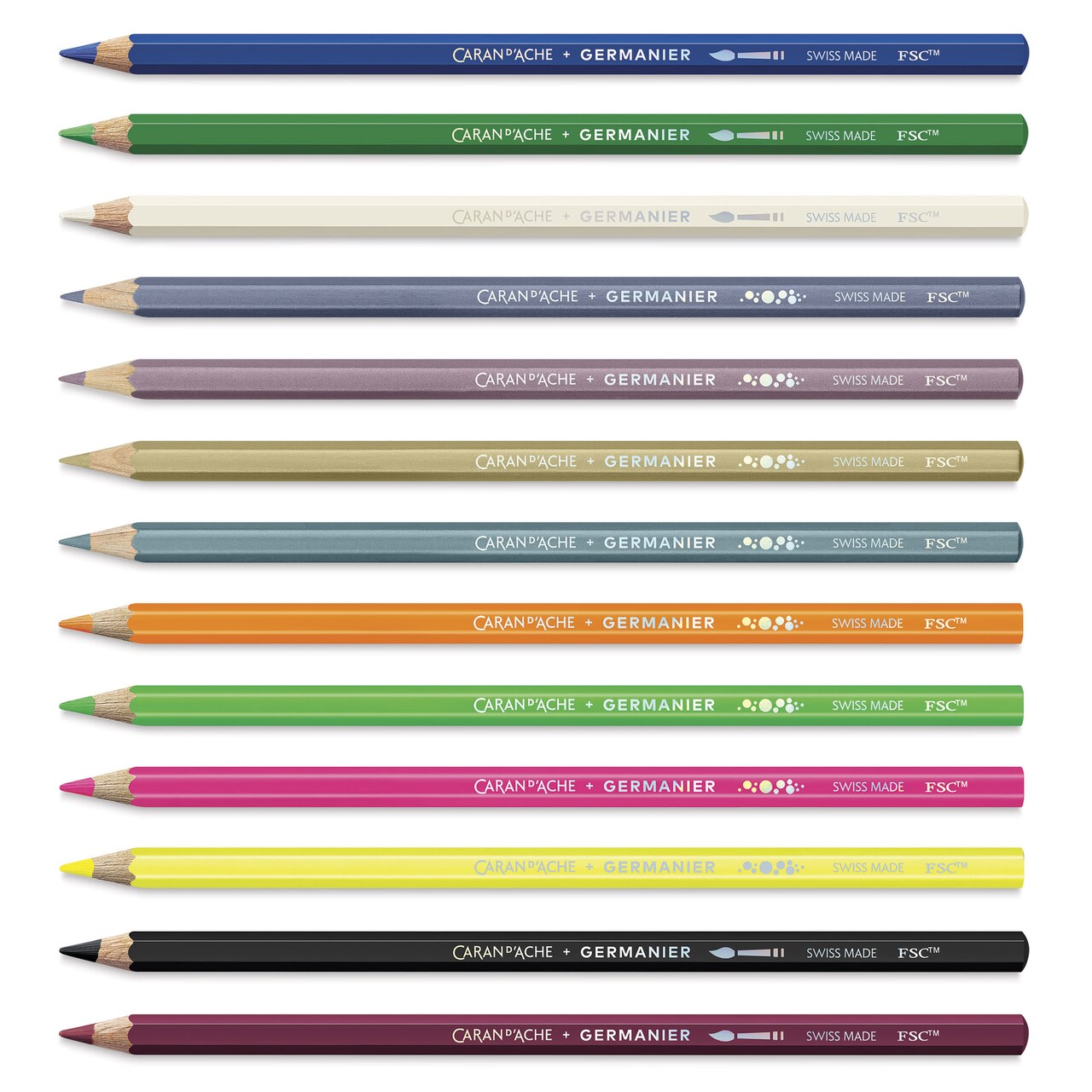 Caran d'Ache Germanier Creative Color Pencils - Limited Edition, Set of 13, Assorted Colors